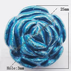 Imitate Gemstone Acrylic Beads, Flower 25mm Hole:3mm, Sold by Bag