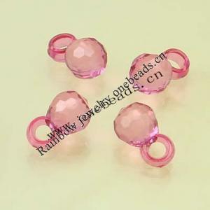 Transparent Acrylic Beads Faceted Round 7x12mm Sold by Bag