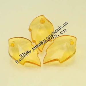 Transparent Acrylic Beads Leaf 15x25mm Sold by Bag