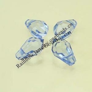 Transparent Acrylic Beads Faceted Teardrop 8x14mm Sold by Bag