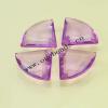 Transparent Acrylic Beads Faceted Fan 14x17mm Sold by Bag
