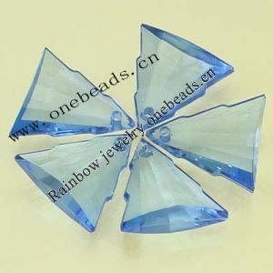 Transparent Acrylic Beads Triangle 15x17mm Sold by Bag