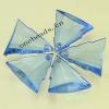 Transparent Acrylic Beads Triangle 15x17mm Sold by Bag