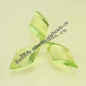 Transparent Acrylic Beads Faceted Diamond 12x23mm Sold by Bag