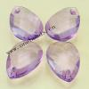 Transparent Acrylic Beads Faceted Flat Teardrop 15x21mm Sold by Bag
