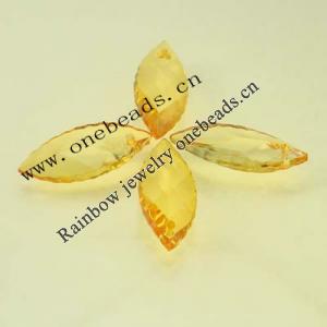 Transparent Acrylic Beads Faceted Horse eye 5x11x26mm Sold by Bag