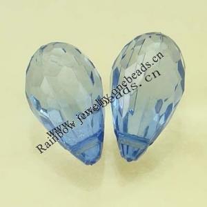 Transparent Acrylic Beads Faceted Teardrop 13x23mm Sold by Bag