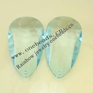 Transparent Acrylic Beads Faceted Flat Teardrop 27x43mm Sold by Bag