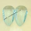 Transparent Acrylic Beads Faceted Flat Teardrop 27x43mm Sold by Bag