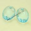 Transparent Acrylic Beads Faceted Flat Oval 17x25mm Sold by Bag