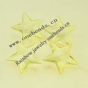 Transparent Acrylic Beads Star 19mm Sold by Bag