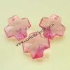 Transparent Acrylic Beads Faceted Cross 20mm Sold by Bag