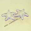 Transparent Acrylic Beads Star 21mm Sold by Bag