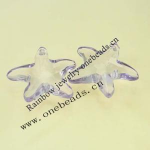 Transparent Acrylic Beads Star 21mm Sold by Bag