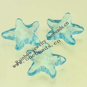 Transparent Acrylic Beads Star 37mm Sold by Bag