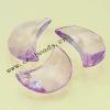 Transparent Acrylic Beads Faceted Moon 12x20mm Sold by Bag
