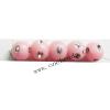 Fantastic Acrylic Beads, with rhinestone, Round, 4mm, Hole:Approx 1mm, Sold by Bag