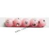 Fantastic Acrylic Beads, with rhinestone, Round, 5mm, Hole:Approx 1mm, Sold by Bag