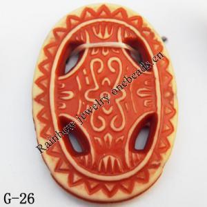Imitate Wood  Acrylic Beads  24x33mm  Hole:1.5mm  Sold by bag