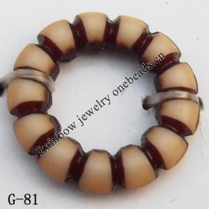 Imitate Wood  Acrylic Beads  Donut  15mm in diameter  8mm in inner diameter  Sold by bag