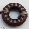 Imitate Wood  Acrylic Beads  Donut  12mm in diameter  5mm in inner diameter  Sold by bag