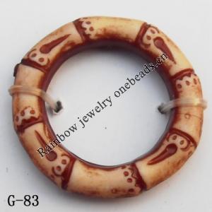 Imitate Wood  Acrylic Beads  Ring  22mm in diameter  13mm in inner diameter  Sold by bag