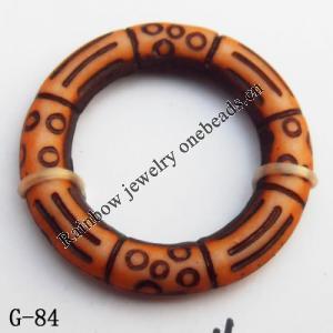 Imitate Wood  Acrylic Beads  Ring  22mm in diameter  14mm in inner diameter  Sold by bag