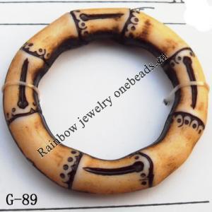 Imitate Wood  Acrylic Beads  Ring  43mm in diameter  27mm in inner diameter  Sold by bag