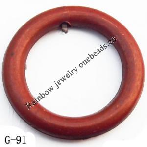 Imitate Wood  Acrylic Beads  Ring  25mm in diameter  17mm in inner diameter  Sold by bag