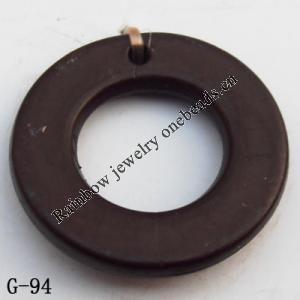 Imitate Wood  Acrylic Beads  Donut  18mm in diameter  8mm in inner diameter  Sold by bag