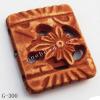 Imitate Wood  Acrylic Beads  Rectangular  20x24x4mm  Hole:1mm  Sold by bag