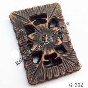 Imitate Wood  Acrylic Beads  Rectangular  22x30x4mm  Hole:1mm  Sold by bag