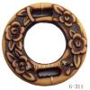 Imitate Wood  Acrylic Beads  Donut  44mm in diameter  21mm in inner diameter  Sold by bag