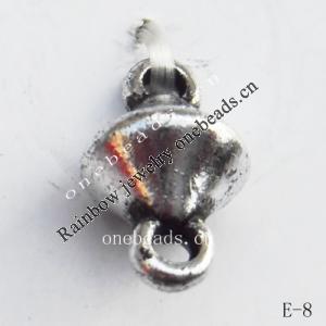 Antique Silver Acrylic Beads Connector 6x11mm Hole:1mm  Sold by Bag