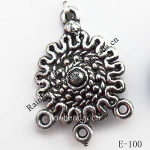 Antique Silver Acrylic Beads Connector 18x18mm Hole:1mm  Sold by Bag