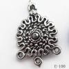 Antique Silver Acrylic Beads Connector 18x18mm Hole:1mm  Sold by Bag
