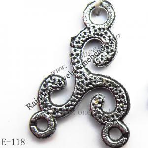 Antique Silver Acrylic Beads Connector 17x26mm Hole:3mm  Sold by Bag