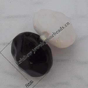  Solid Acrylic Beads, Flat Round 8x5mm Hole:0.5mm, Sold by Bag