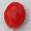  Solid Acrylic Beads, Faceted Flat Oval 11x13mm Hole:1.5mm, Sold by Bag