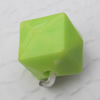 Solid Acrylic Beads, Faceted Cube 12mm Hole:2mm, Sold by Bag
