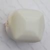  Solid Acrylic Beads, Faceted Rectangle 13x15mm Hole:2.5mm, Sold by Bag