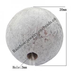 Imitate Gemstone Acrylic Beads, Round 20mm Hole:3mm, Sold by Bag