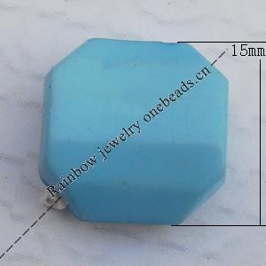  Solid Acrylic Beads, Twist Faceted Polyhedron 15x8mm Hole:2mm, Sold by Bag