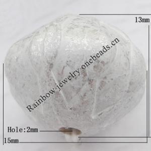 Imitate Gemstone Acrylic Beads, Flat Round 13x15mm Hole:2mm, Sold by Bag