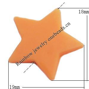  Solid Acrylic Beads, Star 18x27mm Hole:1.5mm, Sold by Bag