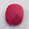  Solid Acrylic Beads, Faceted Flat Oval 24x20mm Hole:2mm, Sold by Bag