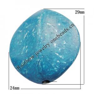 Imitate Gemstone Acrylic Beads, Edge Oval 29x24mm Hole:2mm, Sold by Bag