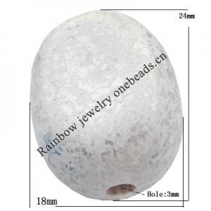 Imitate Gemstone Acrylic Beads, Flat Oval 24x18mm Hole:3mm, Sold by Bag