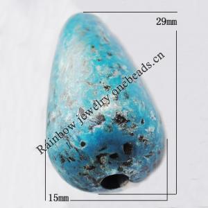 Imitate Gemstone Acrylic Beads, Teardrop 29x15mm Hole:3mm, Sold by Bag