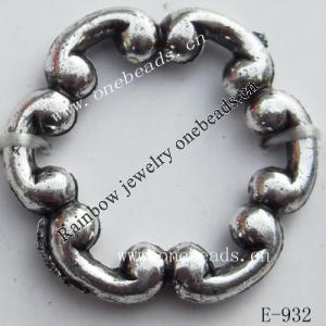 Antique Silver Acrylic Beads 22mm in diameter 17mm in inner diameter  Sold by Bag